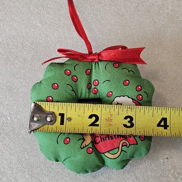 Vintage 90s Christmas Digital Countdown Ornament Mouse On Wreath WORKS - Picture 9 of 10
